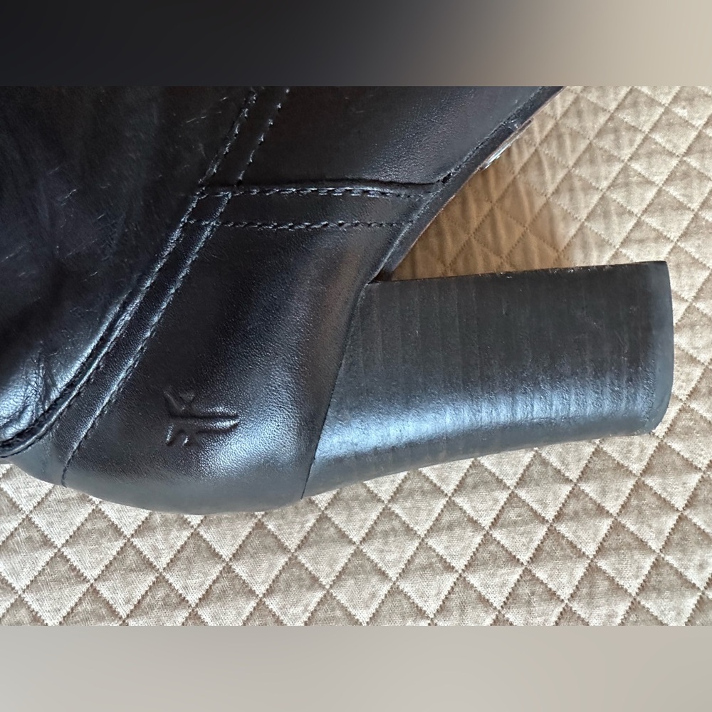 Frye Parker Short Boot Black leather bootie Sz 6 - Picture 5 of 13
